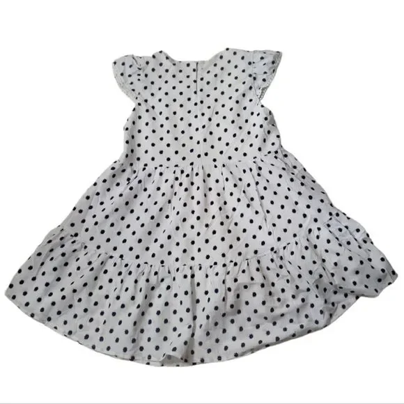 TCEC White/Black Polkadot Mini Dress Size M - Picture 4 of 7